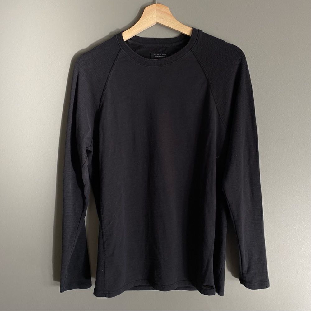 Guess Men’s Black Crewneck Long Sleeve Shirt | Cotton | Size S‎